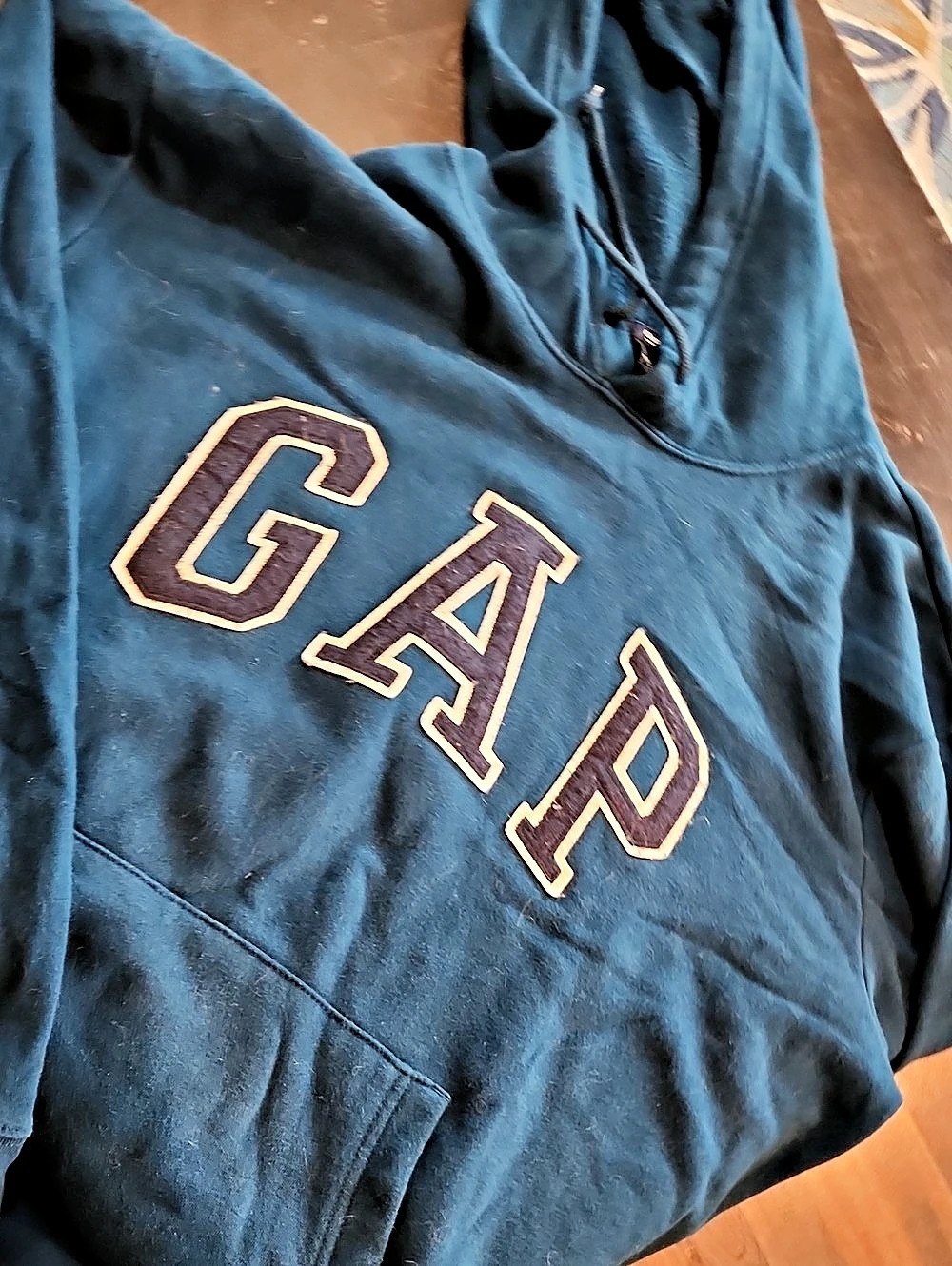 Gap VintageSoft Arch Logo Hoodie Blue Size XL